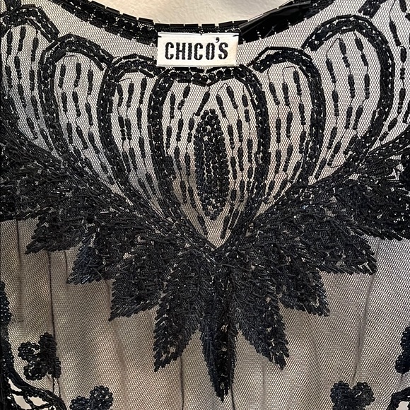 Chico's Black Lace Shawl - Picture 2 of 3